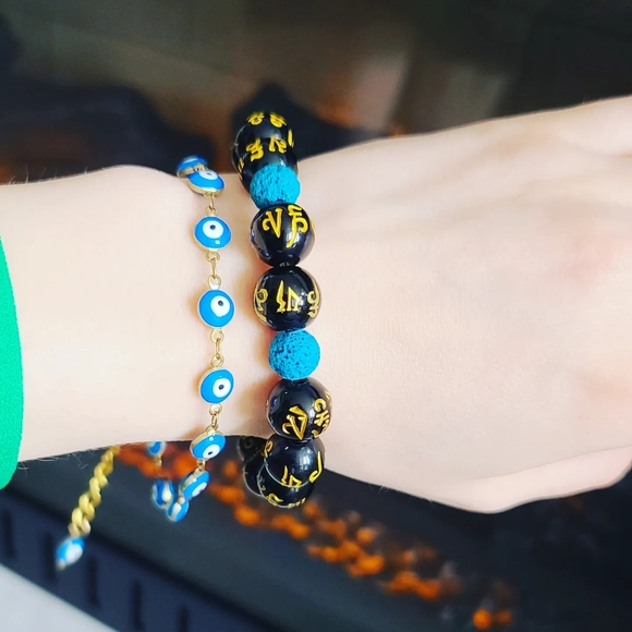 Set of 2 bracelets, Mantra "Om Mani padme hum" - Picture 3 of 3